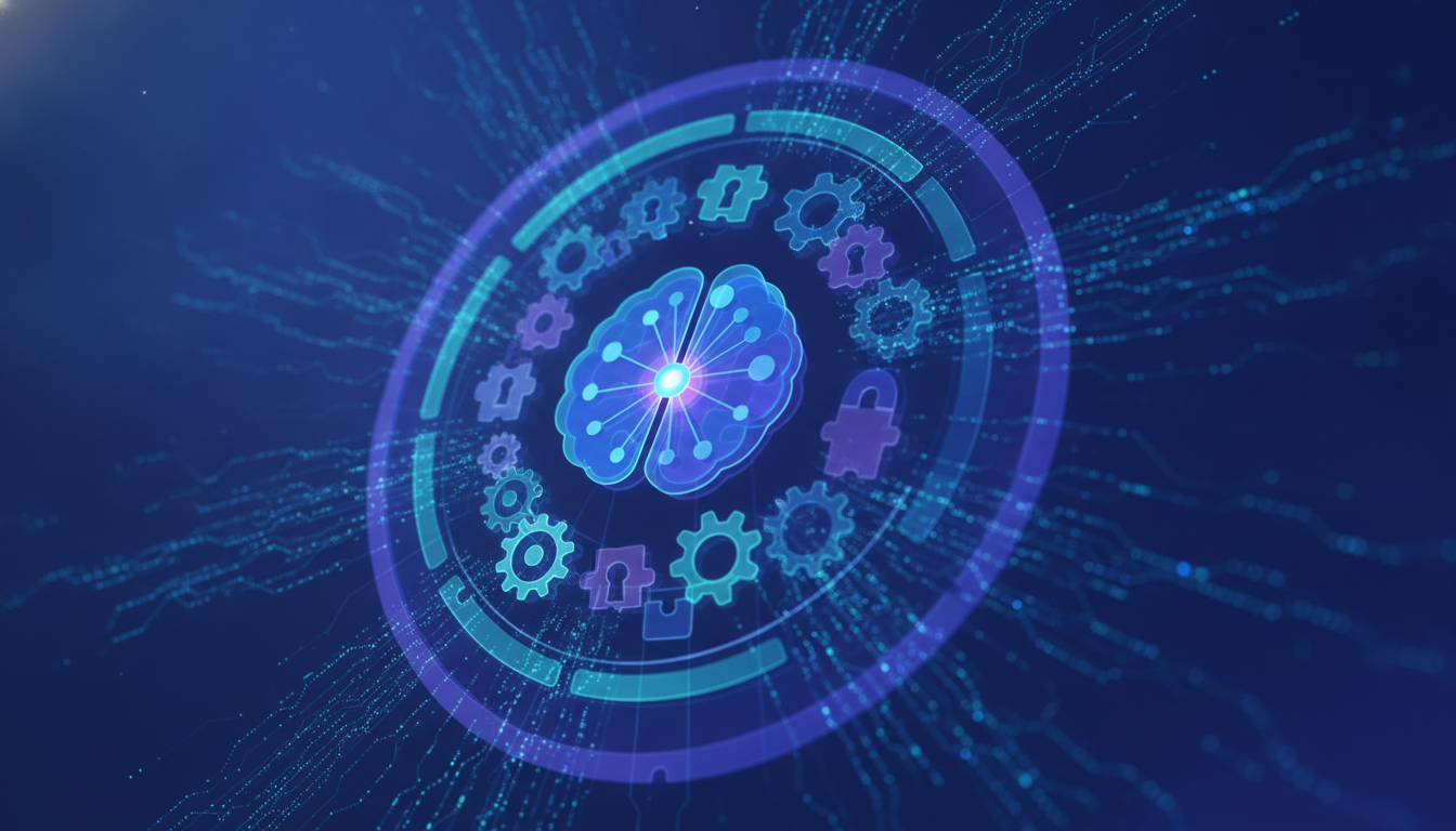 An abstract visualization of data, AI, and tools integrating to power a strategic Account-Based Marketing (ABM) workflow.